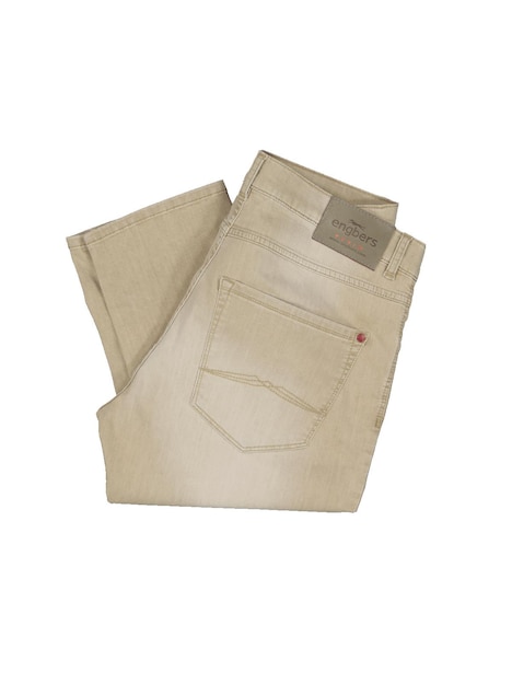 Herren Super-Stretch-Jeans regular , Braunbeige