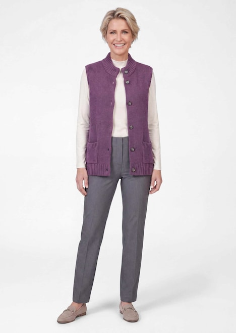 Gebreid vest met knoopsluiting