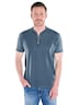 Herren Henley T-Shirt mit Knopfleiste , Indigoblau