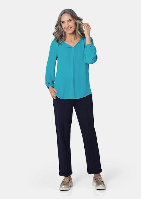 Blusenshirt mit femininem Ausschnitt