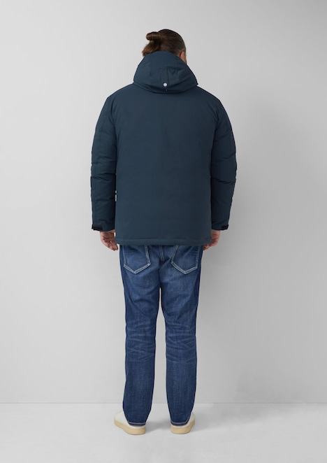 Wasserabweisender Parka mit abnehmbarer Kapuze und Fake-Fur-Futter