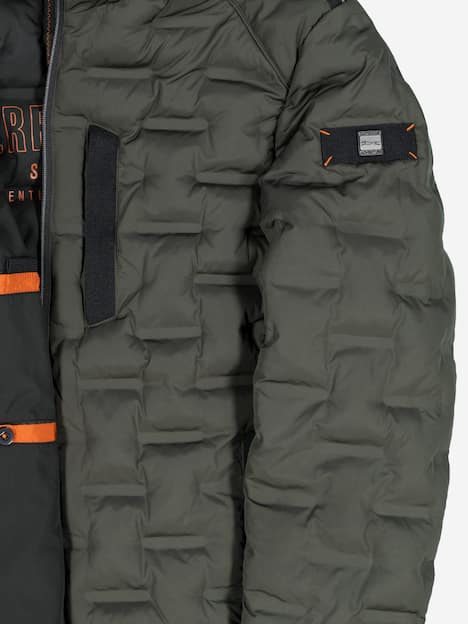 engbers Herren Steppjacke mit abnehmbarer Kapuze , Oliv