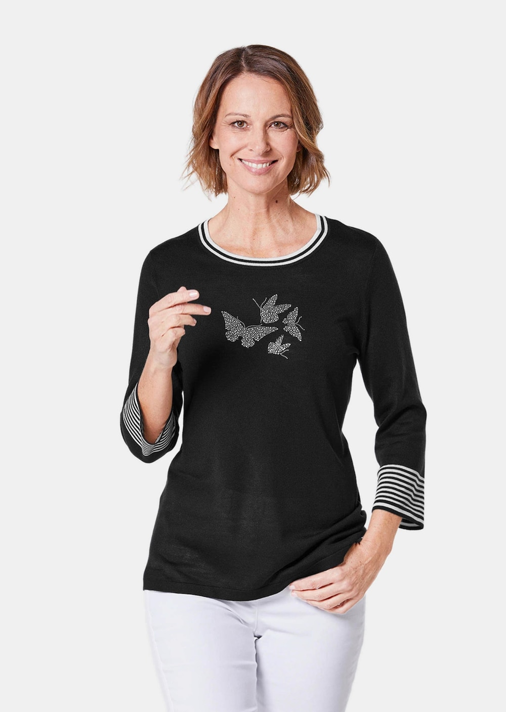 Pullover mit femininem Motiv