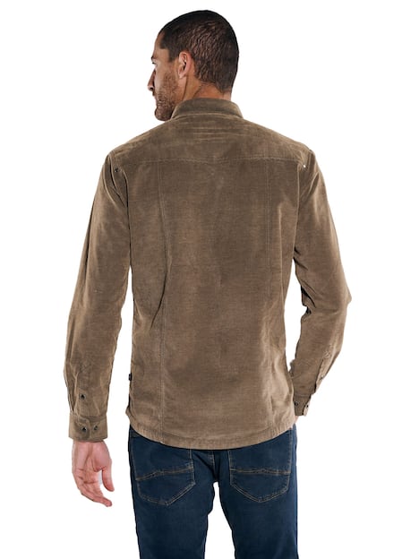 engbers Herren Langarm-Hemd uni , Hellbraun