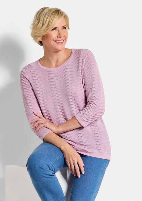 Sommerpullover mit Wellenstruktur