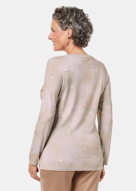 Langarm-Shirt mit Allover-Musterung