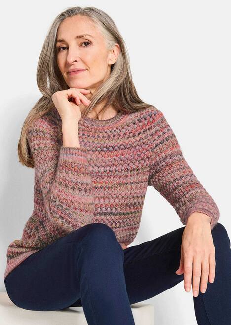 Baumwoll-Pullover in Multicolor