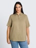 Loose Fit Bluse mit Leinenanteil
