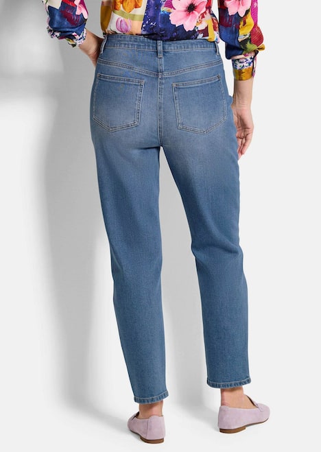 Baumwoll-Stretch Mom Jeans SARA