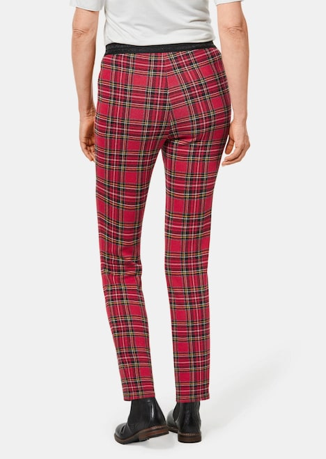 Comfortabele geruite stretchbroek