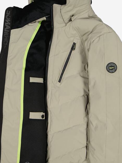 engbers Herren Steppjacke mit abnehmbarer Kapuze , Braunbeige