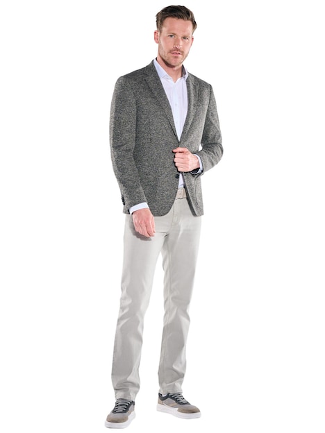 Herren Freizeit-Sakko mit Minimusterung , Beige