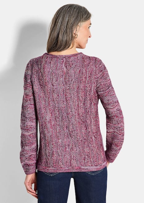 GOLDNER Trui Tricot pullover met golfpatroon