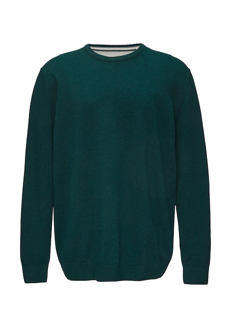 Baumwollpullover mit Logo-Stickerei