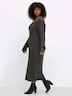 Strickkleid Strickkleid mit Rautenstrickmuster Langarm keine Angabe