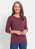 Halbarm Baumwollpullover mit Struktur