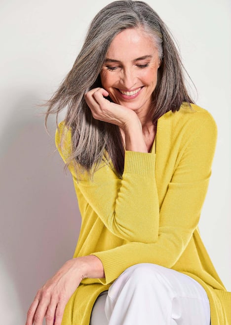 Langarm Feinstrick-Cardigan