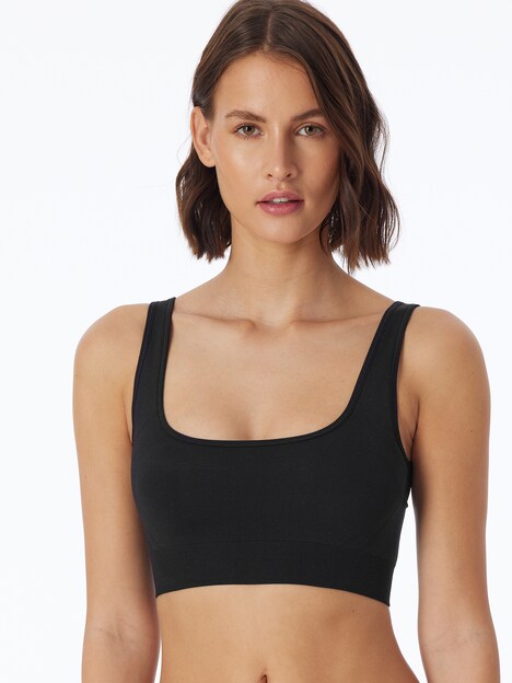 Schiesser Damen Bustier Casual Seamless - schwarz