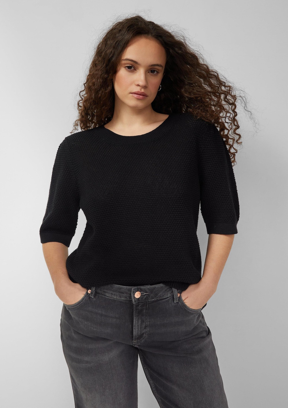 Strukturierter Pullover