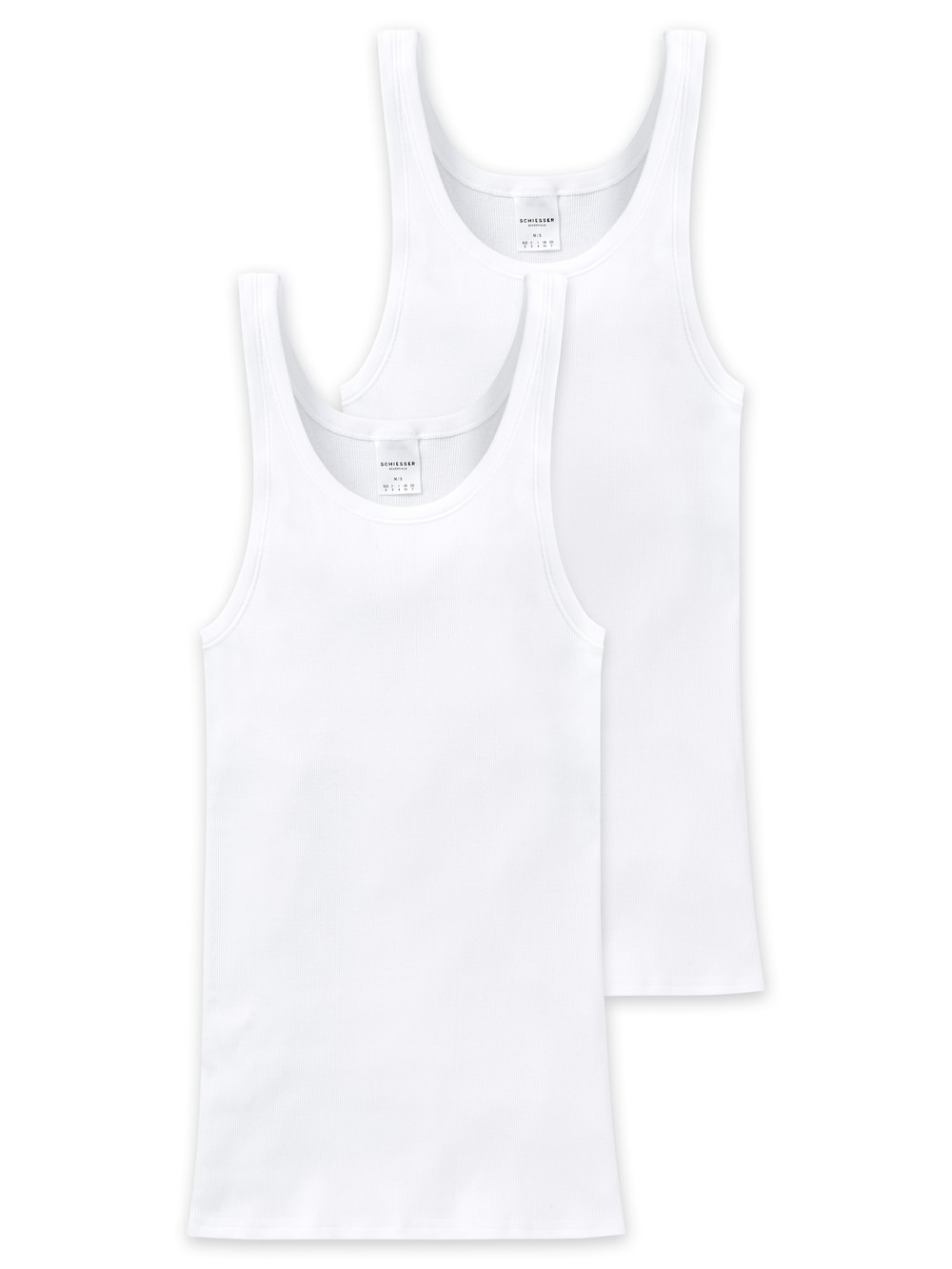 Schiesser Herren Doppelripp Unterhemden 2er-Pack Essentials