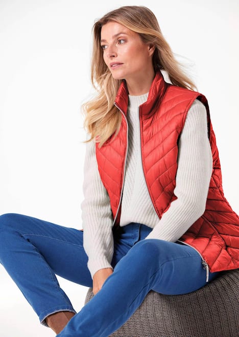 GOLDNER Gewatteerde bodywarmer Figuurvriendelijk vest met lichte wattering