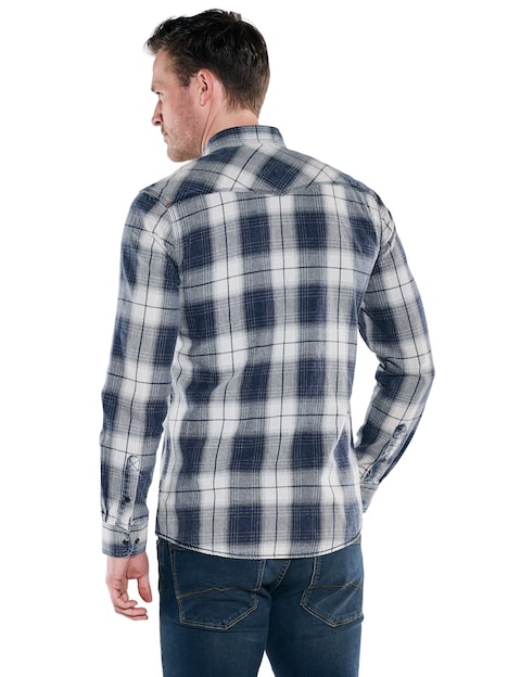 Herren Karohemd , Indigoblau