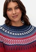 Pullover Langarm Jacquard Sonstiges Muster Ohne Kragen