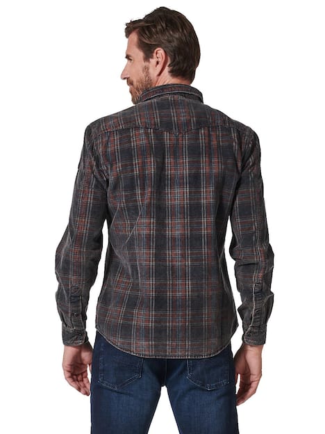 engbers Herren Langarm-Hemd kariert , Bordeaux