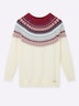 Pullover Langarm Jacquard Sonstiges Muster Ohne Kragen