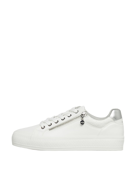 Sneaker mit Reißverschluss und Gummisohle