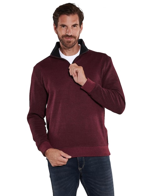 engbers Herren Sweatshirt mit Stehkragen , Magenta