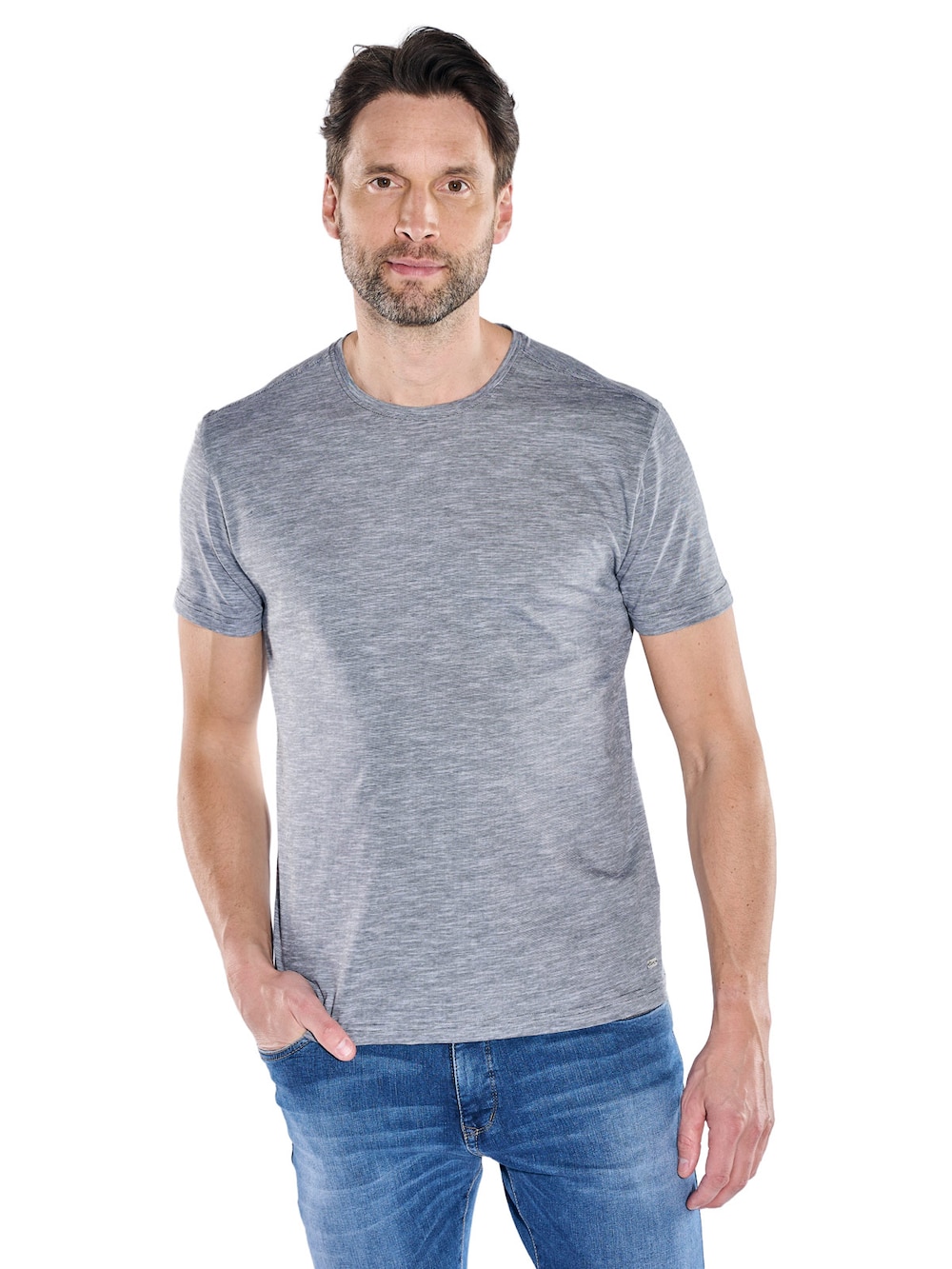 Herren T-Shirt mit spezieller Garnauswahl , Grau