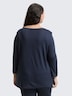 Langarmshirt im Material-Mix