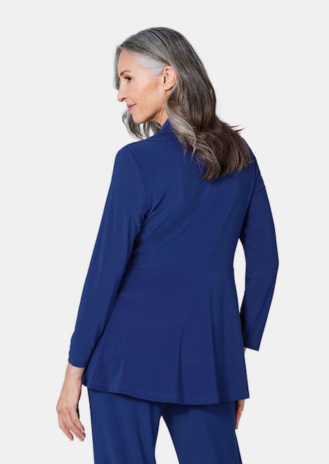 Leichte Shirtjacke lila mit Stretch