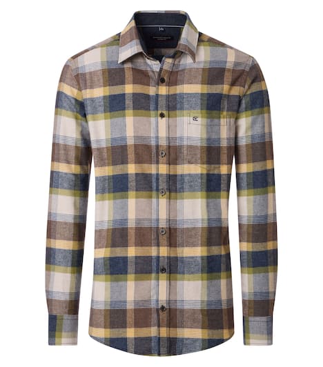 Flanellhemd kariert Casual Fit