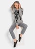 Langarm Strickpullover im Leo-Design