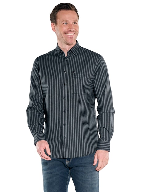 Herren Hemd gemustert , Schwarz