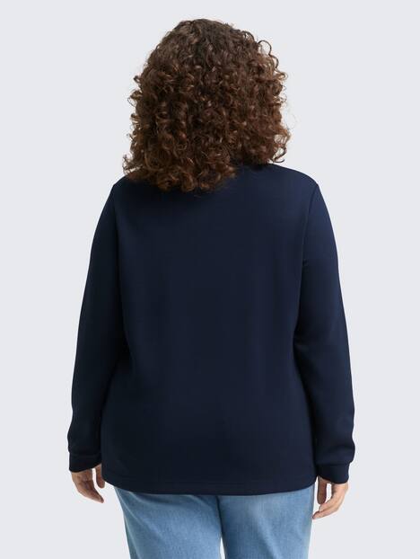 Scuba Sweatshirt mit Stehkragen