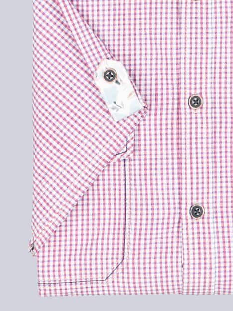 engbers Herren Kurzarm-Hemd kariert , Rot