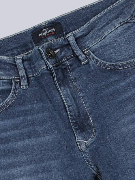 engbers Herren Super-Stretch-Jeans regular , Mittelblau