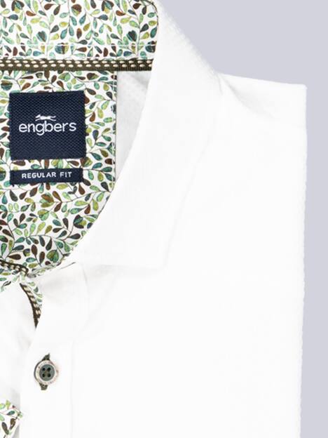 engbers Herren Kurzarm-Hemd uni , Reinweiss