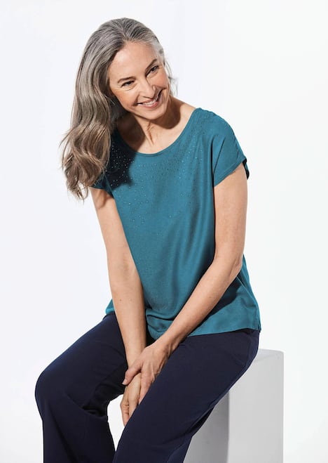 Bluse mit Glitzersteinen