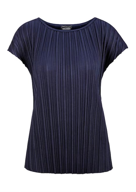 Kurzarm-Oberteil mit U-Boot-Ausschnitt