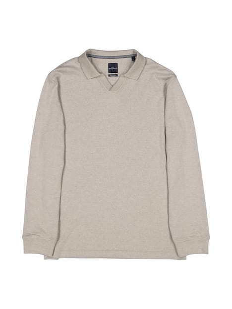 engbers Herren Polo-Shirt Langarm , Braunbeige