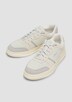 Leder-Sneaker mit Plateau-Sohle