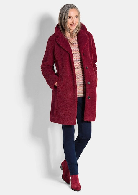 Kuscheliger Teddymantel, Reverskragen