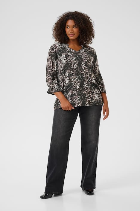 Langarm-Bluse Regular fit