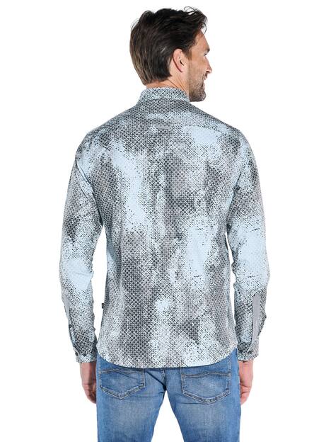 engbers Herren Langarm-Hemd gemustert , Saphirblau