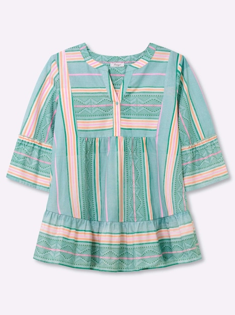 Tunika 3/4-Arm Ohne Kragen