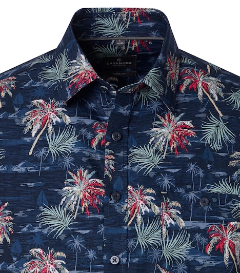 Freizeithemd Kurzarm Print Casual Fit